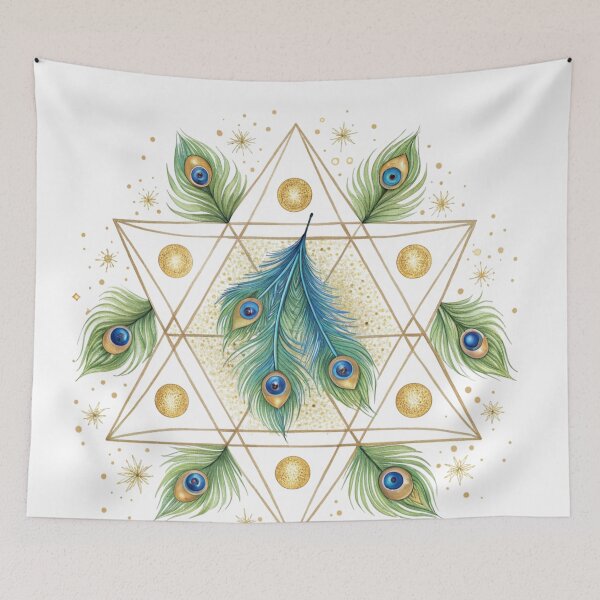 Item preview, Peacock tails transforming into Merkaba designed and sold by Lucky 777.