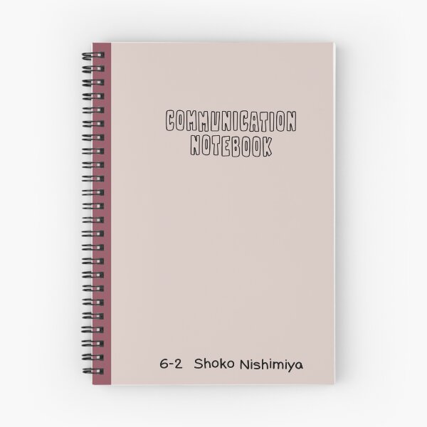 Item preview, Shoko's Notebook - A Silent Voice designed and sold by Konichiyawa.