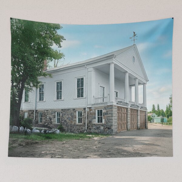 Item preview, Rustic Colonial-Style Firehouse with Stone Foundation and Pillars designed and sold by plugsnpixels.