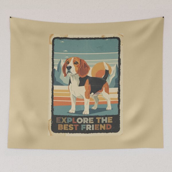 Item preview, Beagle Amistoso Montaña Cartel Vintage Clásico designed and sold by bsbd-action.