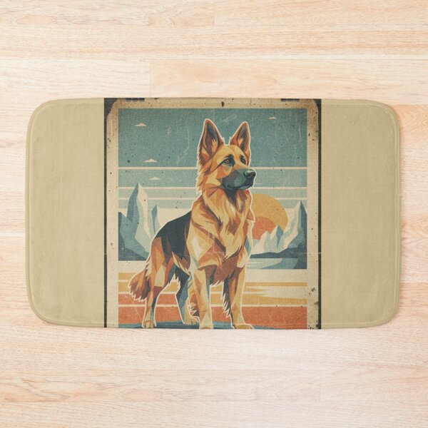 Item preview, Pastor Alemán Pelo Largo Aventura Cartel Retro designed and sold by bsbd-action.