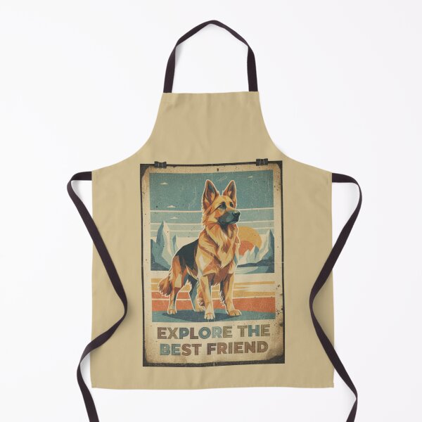 Item preview, Pastor Alemán Pelo Largo Aventura Cartel Retro designed and sold by bsbd-action.