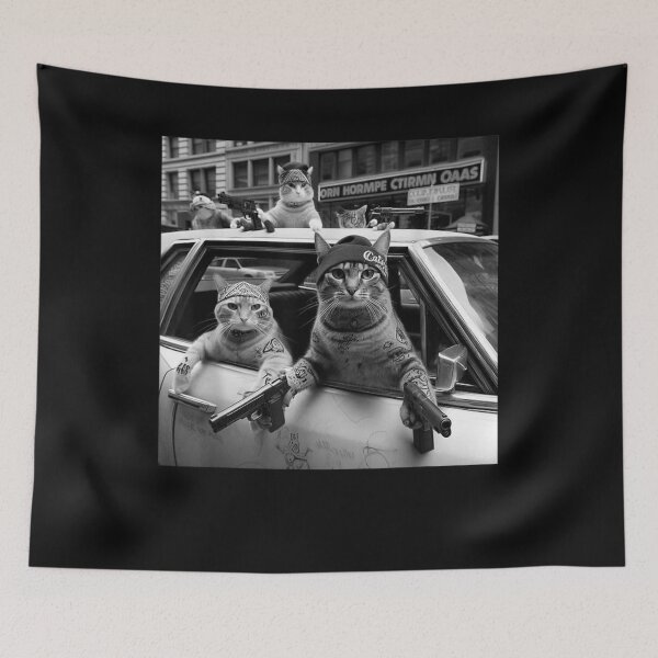 Item preview, Funny Gangster Cats Street  designed and sold by BASKF.