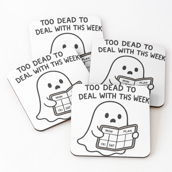 Item preview, Burnt-Out Ghost with Planner – Too Dead to Deal This Week designed and sold by Geafixy.
