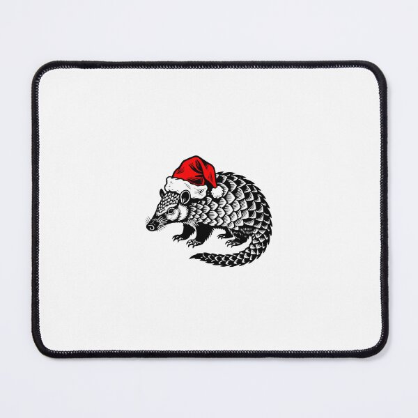 Item preview, Armadillo Wearing Santa Hat Silhouette designed and sold by JollyCritters.