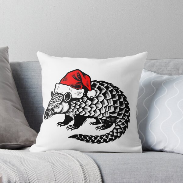 Item preview, Armadillo Wearing Santa Hat Silhouette designed and sold by JollyCritters.