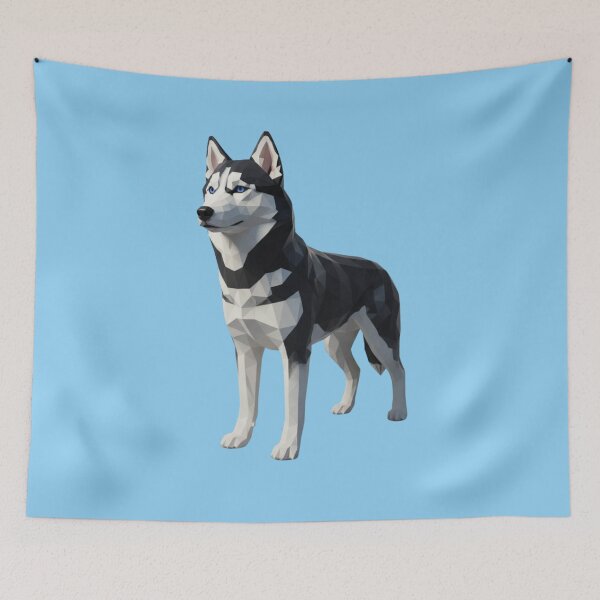 Item preview, Husky Siberiano Low Poly Arte Digital Geométrico designed and sold by bsbd-action.