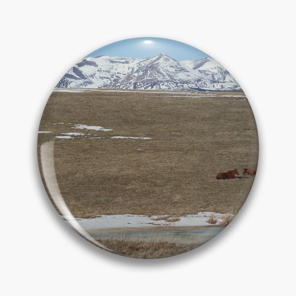 Item preview, Snow-Capped Mountains and Resting  Horses designed and sold by Vivar Photo.