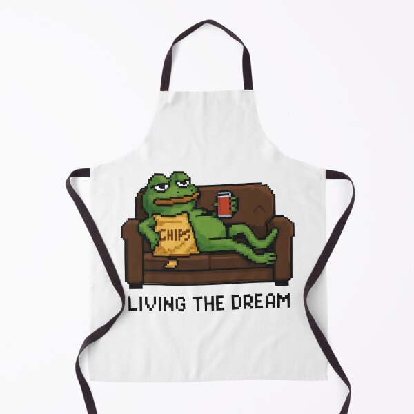 Item preview, Pixel Frog on Couch – Living the Dream in Full Chill Mode designed and sold by Geafixy.