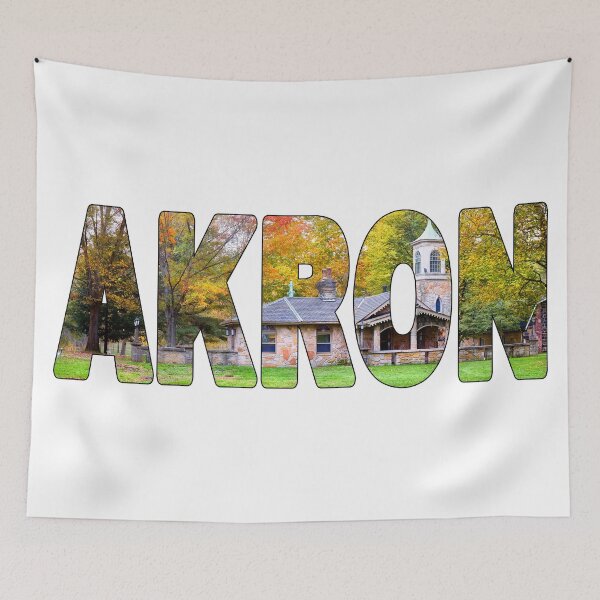 Item preview, AKRON - Ohio United States of America Fall Trees Historic designed and sold by Adam Gormley.