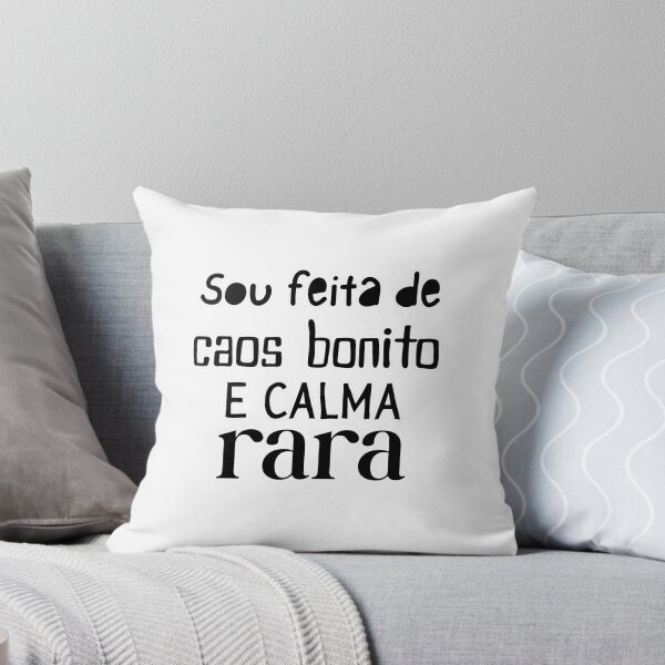 Item preview, “Sou feita de caos bonito e calma rara.” designed and sold by AmorBugado™ by Juno & Lucitini.