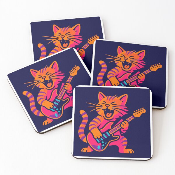 Item preview, Guitar Cat Rockstar designed and sold by threeABinks.