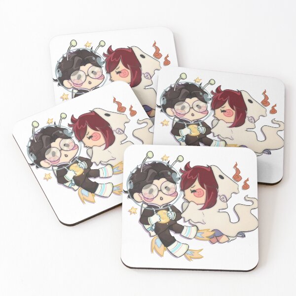 Item preview, Okarun and Momo Chibi - Alien and Ghost designed and sold by Fiki Star.