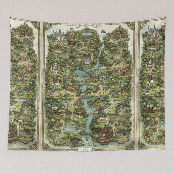 Item preview, Map of the Enchanted Valley designed and sold by Piotrek0001.
