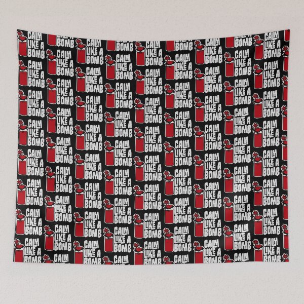 Item preview, Calm Like Bomb Paradox Irony Humor Explosive Intensity designed and sold by shirt-o-mat.