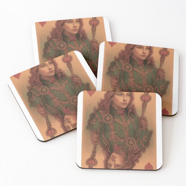 Item preview, QUEEN OF HEARTS PLAYING CARD STEAMPUNK designed and sold by Thomas Hill Art.
