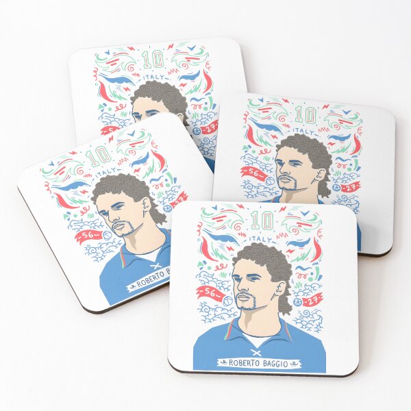 Item preview, Roberto Baggio portrait 1994 Italy classic football designed and sold by Printella-net.