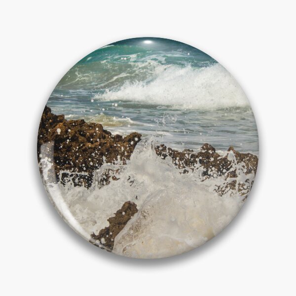 Item preview, waves crashing against the rocks on the beach designed and sold by felipequeiroz.