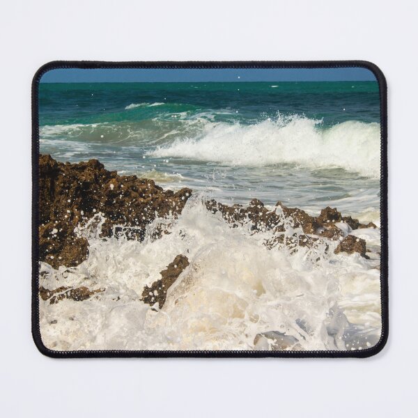 Item preview, waves crashing against the rocks on the beach designed and sold by felipequeiroz.