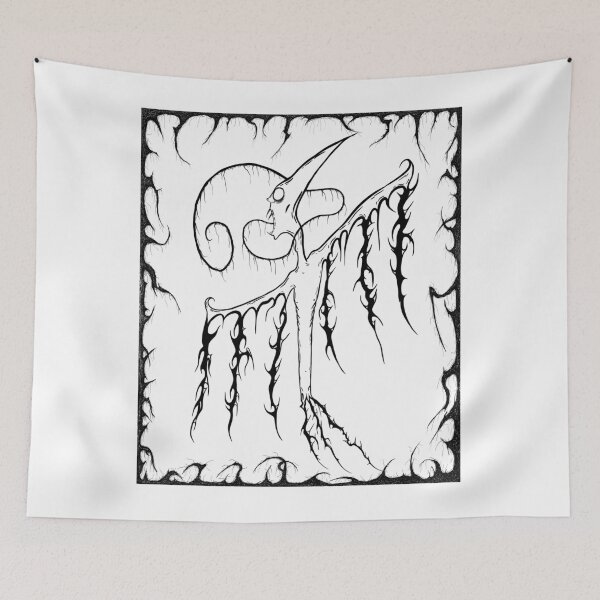 Item preview, Gothic Bat – Dark Screaming Creature Illustration designed and sold by gdzieiwin-art.