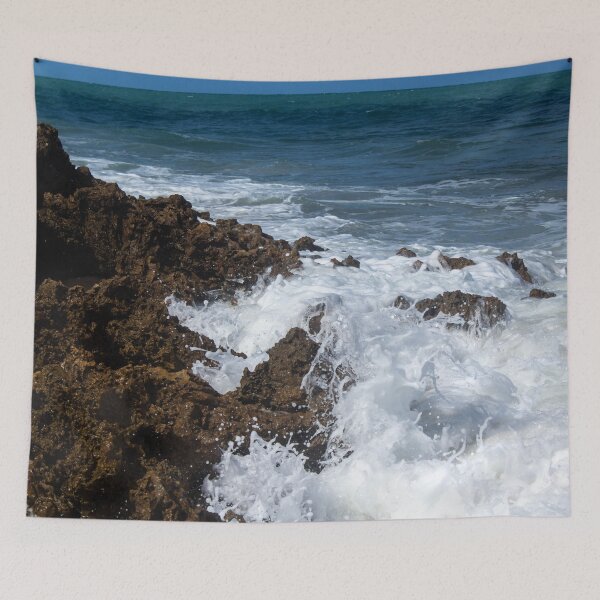 Item preview, waves crashing against the rocks on the beach 2 designed and sold by felipequeiroz.