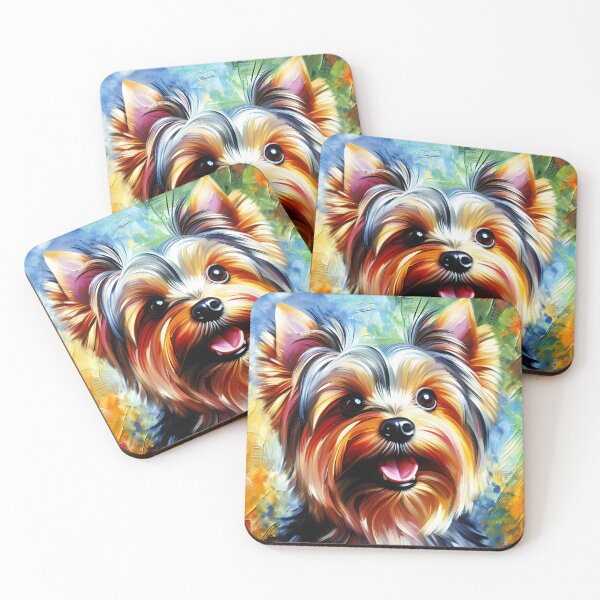 Item preview, Silky Terrier Dog Portrait Acrylic Art Print Pet Portrait Gift for Silky Lovers designed and sold by Puppy Puzzles Plus.