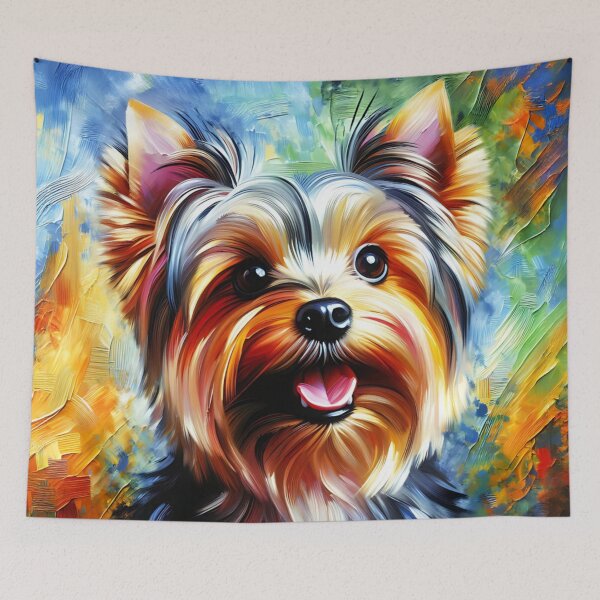 Item preview, Silky Terrier Dog Portrait Acrylic Art Print Pet Portrait Gift for Silky Lovers designed and sold by Puppy Puzzles Plus.
