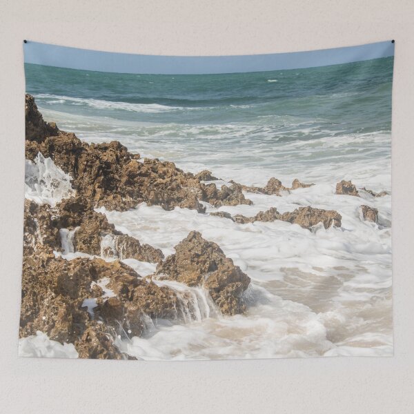 Item preview, waves crashing against the rocks on the beach 4 designed and sold by felipequeiroz.