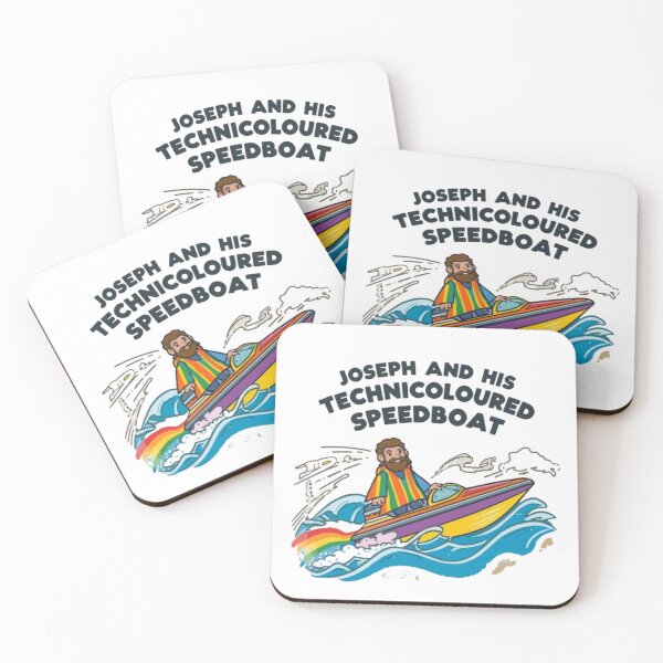 Item preview, Joseph and His Technicoloured Speedboat – Funny Bible Parody T-Shirt designed and sold by SpaceCowsGoMoon.