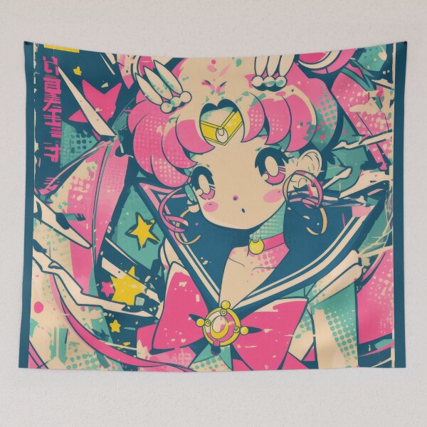 Item preview, Chibiusa Retro Halftone Poster  designed and sold by AnimeArsenalPrints.