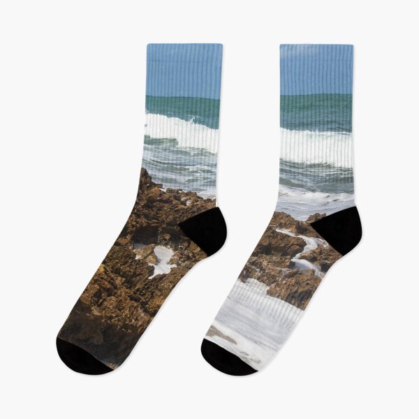 Item preview, waves crashing against the rocks on the beach 6 designed and sold by felipequeiroz.
