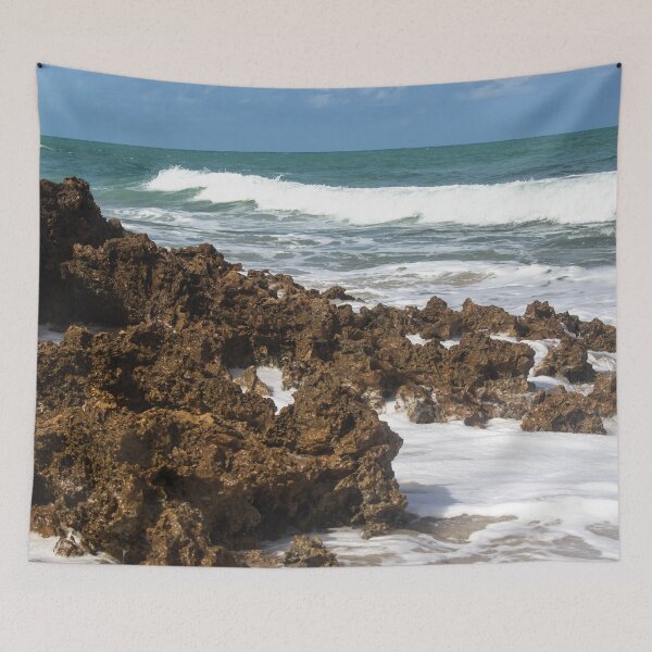 Item preview, waves crashing against the rocks on the beach 6 designed and sold by felipequeiroz.