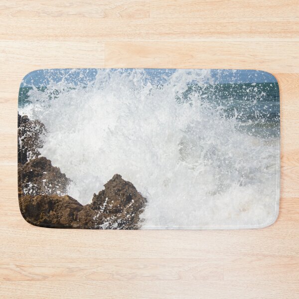 Item preview, waves crashing against the rocks on the beach 8  designed and sold by felipequeiroz.