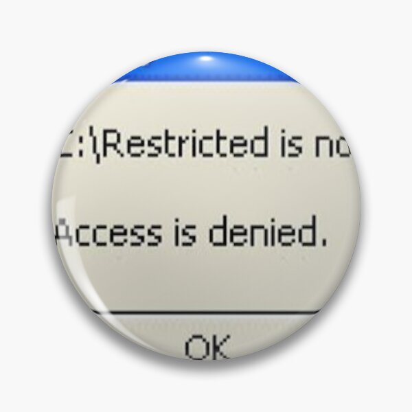 Item preview, ? Access Denied – Retro Windows XP Error Message Sticker designed and sold by brandonwolfhill.