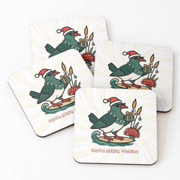 Item preview, Surfing Kererū — Kiwi Christmas Vibes designed and sold by MvuuStudio.