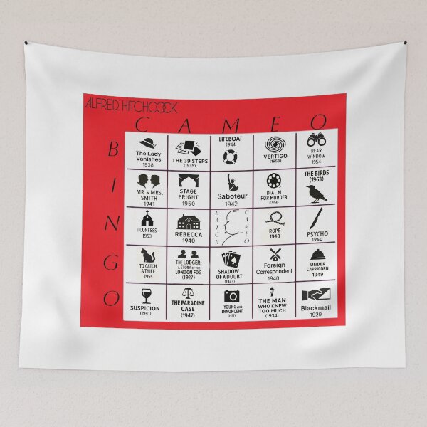 Item preview, Alfred Hitchcock™ Cameo Bingo Card designed and sold by WheelieGdArt.