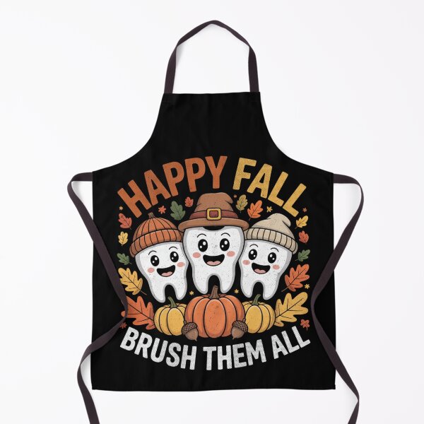 Item preview, Happy Fall Brush Them All Funny Dental Autumn Design designed and sold by FreshVibe Prints.