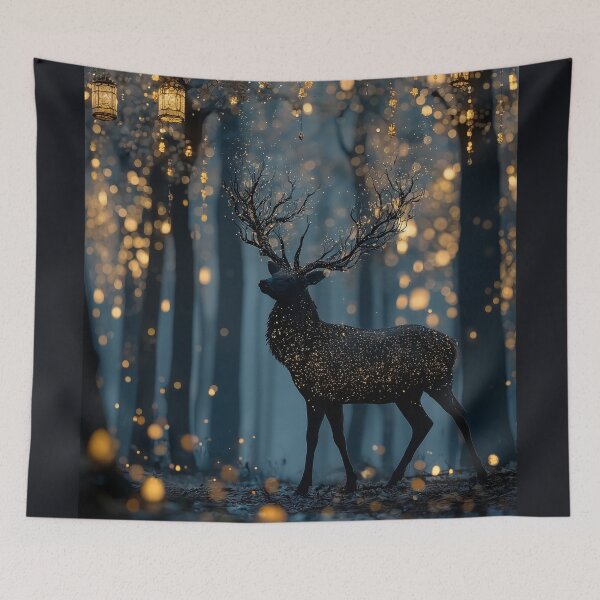 Item preview, Yuletide Stag Under Lantern Light designed and sold by ArgentoArt.