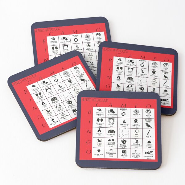 Item preview, Alfred Hitchcock™ Cameo Bingo Card - Midnight Navy Edition  designed and sold by WheelieGdArt.