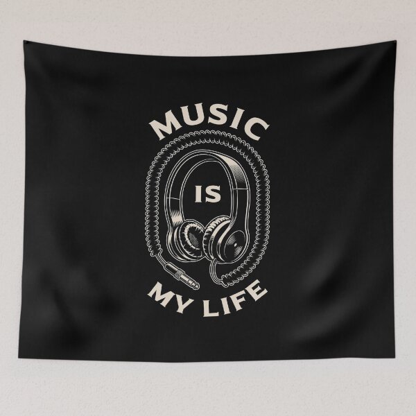 Item preview, Music is My Life (for a darker background) designed and sold by GorArt1.