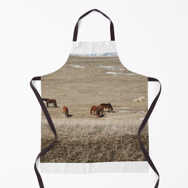 Item preview, Small Horse Herd Grazing on a Winter Plain designed and sold by Vivar Photo.
