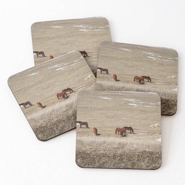 Item preview,  Small Horse Herd Grazing on a Winter Plain designed and sold by Vivar Photo.