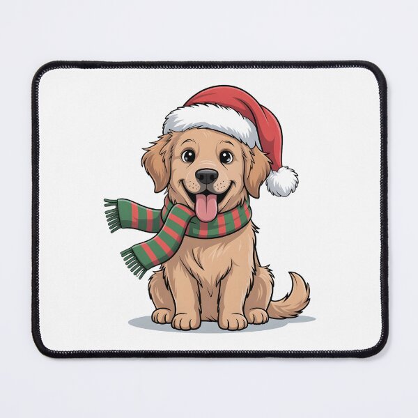 Item preview, Christmas Dog Wearing Santa designed and sold by VETRO⭐.