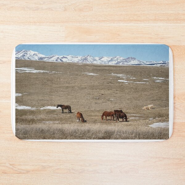 Item preview, Horses Grazing on a Mountain Hillside designed and sold by Vivar Photo.