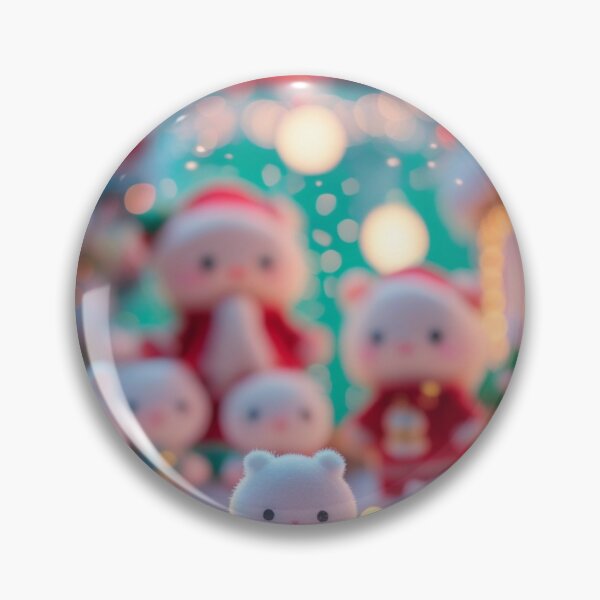 Item preview, cute christmas background bokeh kawaii sthetic korean toys little white toy fuzzies blurry designed and sold by evanurozi.