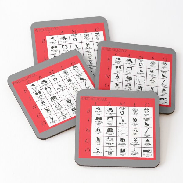 Item preview, Alfred Hitchcock™ Cameo Bingo Card - Film Reel Gray Edition  designed and sold by WheelieGdArt.