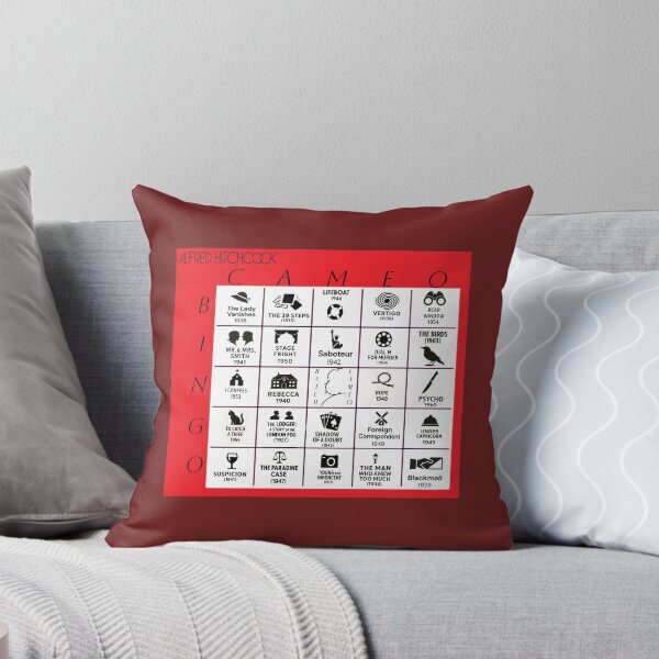 Item preview, Alfred Hitchcock™ Cameo Bingo Card - Rosewood Maroon Edition  designed and sold by WheelieGdArt.