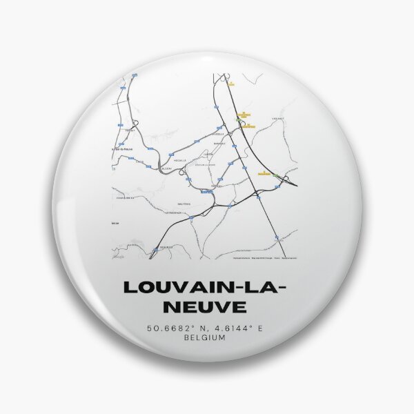 Artikelvorschau, Stadtplan von Louvain-la-Neuve, Belgien | Moderner minimalistischer Straßenplan (Poster) entworfen und verkauft von RM-Journey.