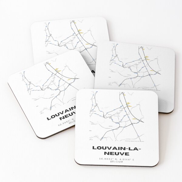 Item preview, Louvain-la-Neuve Belgium Map | Modern Minimalist Street Map Poster designed and sold by RM-Journey.