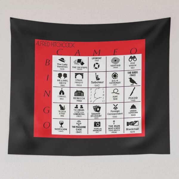 Item preview,  Alfred Hitchcock™ Cameo Bingo Card - Raven Feather Edition  designed and sold by WheelieGdArt.